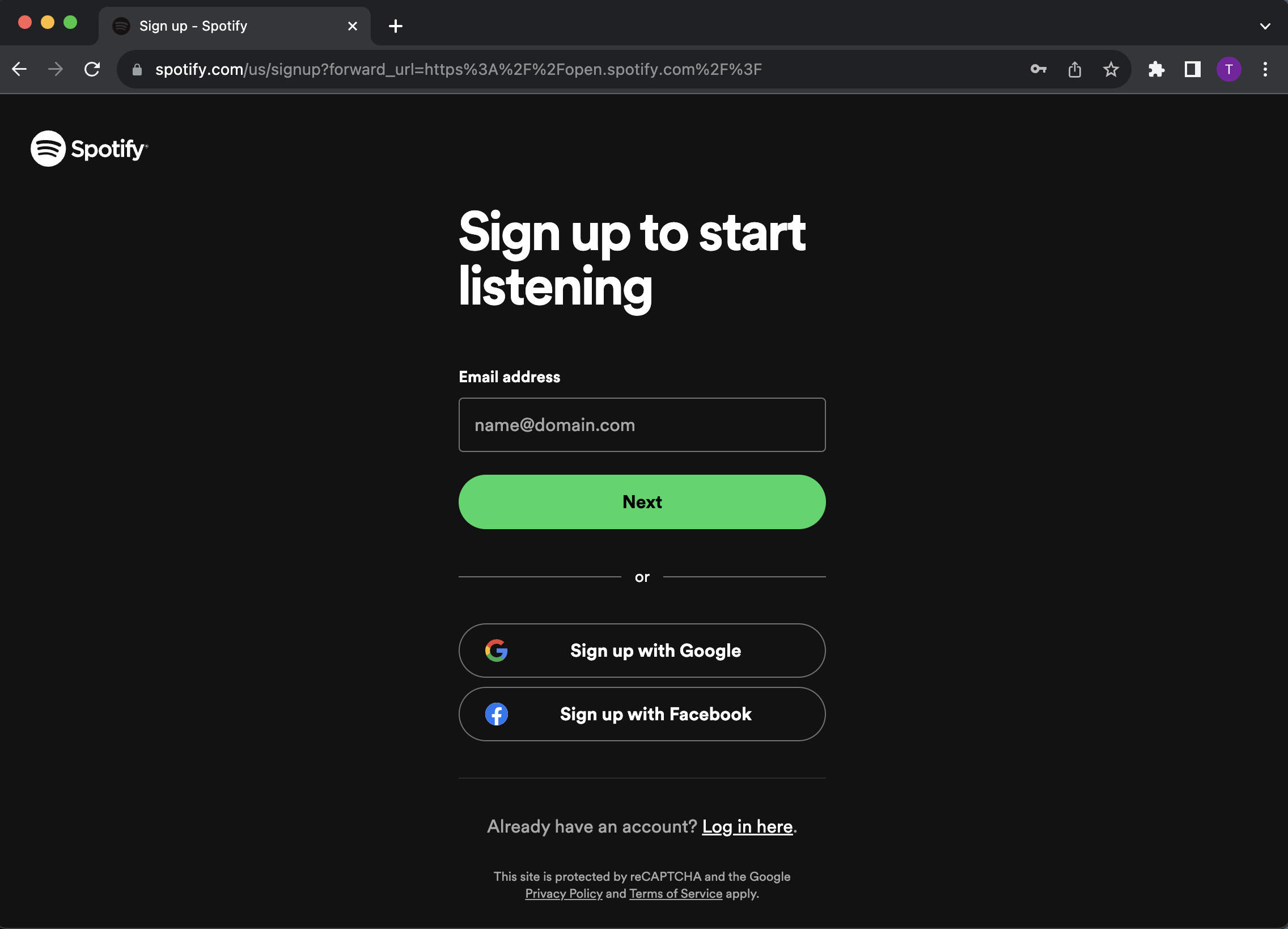 Sign Up